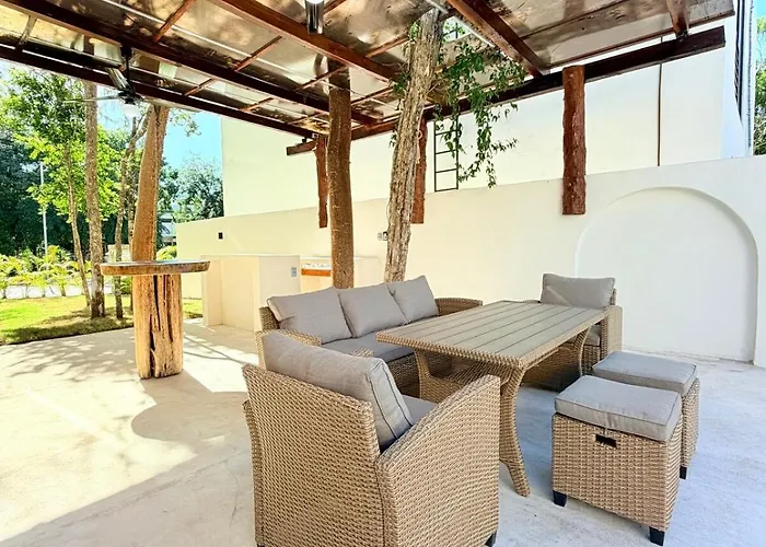 De Lujo Con Alberca Privada Y Amplio Jardín Puerto Morelos